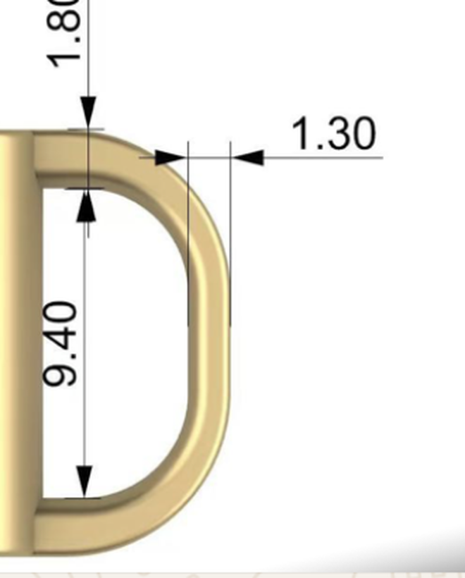 Engineering detail showing the opening that was refined